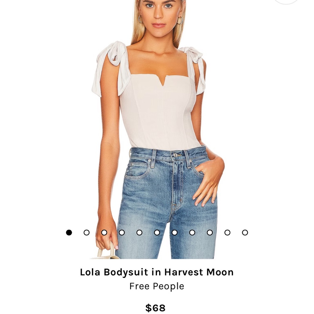 Free People Lola Bodysuit in Harvest Moon - Cream